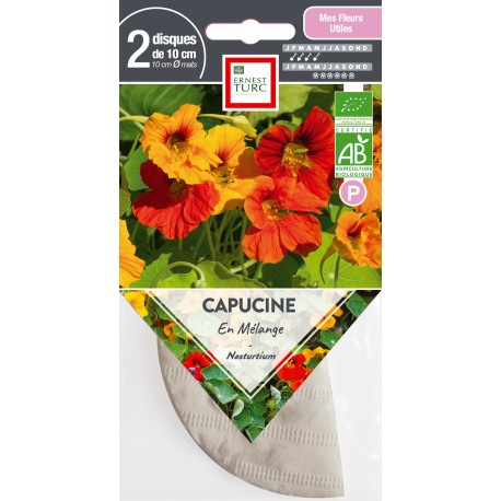 CAPUCINES EN MÉLANGE - Graines BIO PRÉSEMÉ | Ernest Turc | Graines et Bio