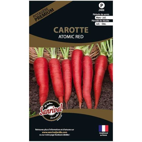 CAROTTE ROUGE ATOMATIC RED - Graines PREMIUM non traitées | SANRIVAL | Graines et Bio