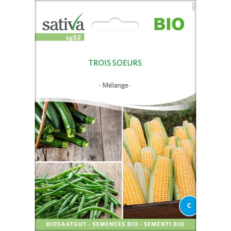 MÉLANGE Maïs-Haricot-Courgette - Graines BIO | Sativa | Graines et Bio